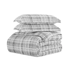 Kirklands Home Plaid Polka Dot 2-pc. Twin Duvet Cover Set Gray Outlet