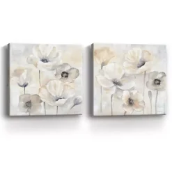 Kirklands Home Poppy Garden 2-pc. Canvas Art Set, 30x30 in. Gray