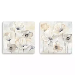 Kirklands Home Poppy Garden 2-pc. Canvas Art Set, 40x40 in. Gray Hot
