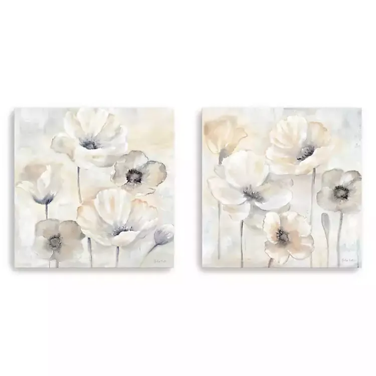 Kirklands Home Poppy Garden 2-pc. Canvas Art Set, 40x40 in. Gray Hot