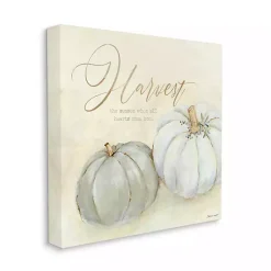 Fall>Kirklands Home Gray Pumpkins Autumn Harvest Canvas Art Print