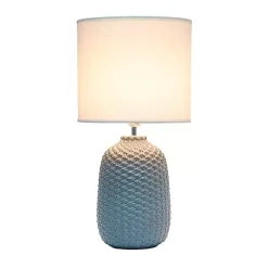Kirklands Home Purled Ceramic Table Lamp Gray Clearance