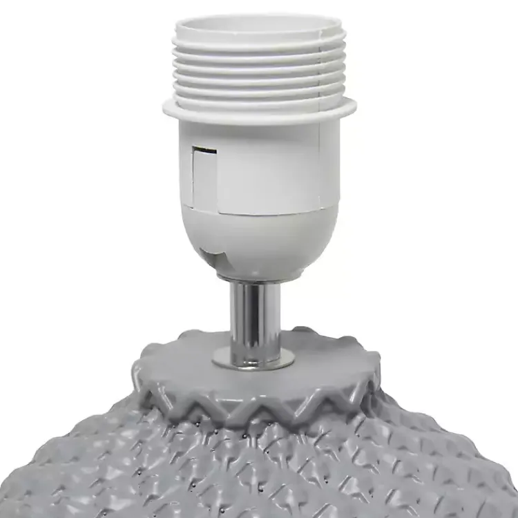 Kirklands Home Purled Ceramic Table Lamp Gray Clearance