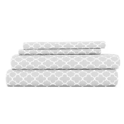 Kirklands Home Quatrefoil 3-pc. Twin Sheet Set Gray Online