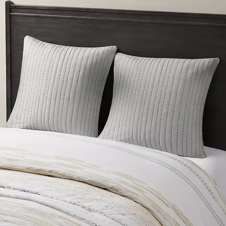 Kirklands Home Quilted Euro Sham Gray Hot