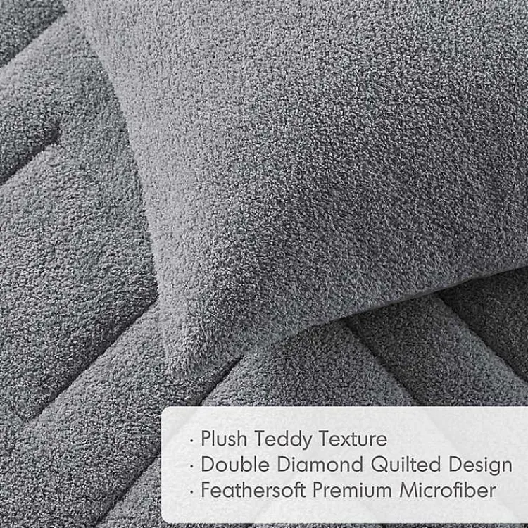 Kirklands Home Quilted Teddy 2-pc. Twin Comforter Set Gray Online