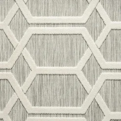 Kirklands Home Gray Raised Honeycomb Indoor/Outdoor Area Rug, 7x9 Outlet