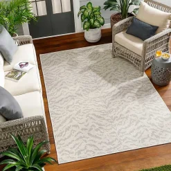Kirklands Home Gray Ravello Outdoor Rug, 5x7 Best