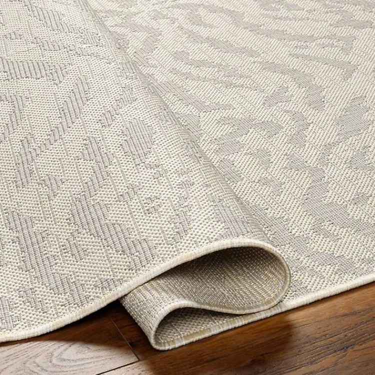Kirklands Home Gray Ravello Outdoor Rug, 5x7 Best