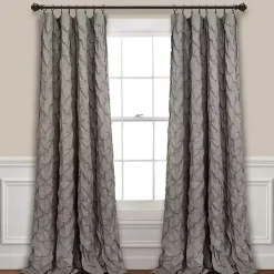 Kirklands Home Ravello Pintuck Curtain Panel, 84 in. Gray Clearance