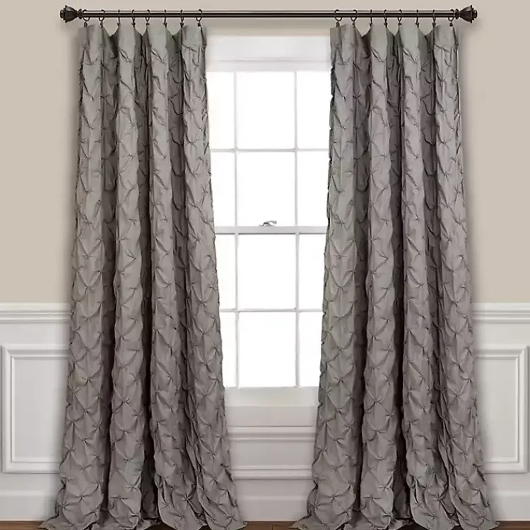 Kirklands Home Ravello Pintuck Curtain Panel, 84 in. Gray Clearance