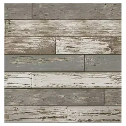 Kirklands Home Gray Reclaimed Wood Peel & Stick Wallpaper Best