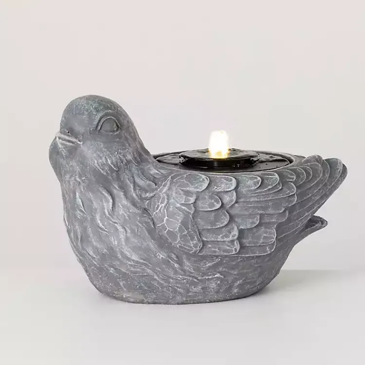 Kirklands Home Resin Bird Outdoor Fountain Gray Best