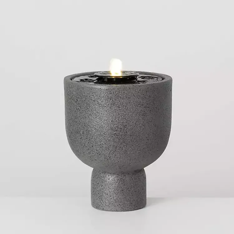 Kirklands Home Resin Pedestal Outdoor Fountain, 13 in. Gray Discount