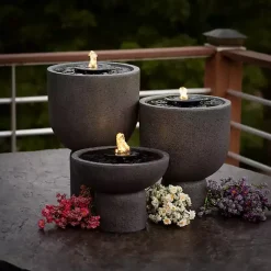 Kirklands Home Resin Pedestal Outdoor Fountain, 13 in. Gray Discount