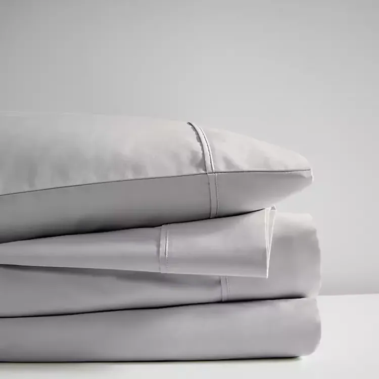 Kirklands Home Rich Cooling Cotton Queen Sheet Set Gray Hot