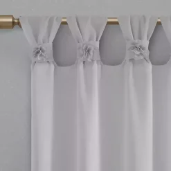 Kirklands Home Gray Rosette Tab Top Curtain Panel, 84 in. Grayr New