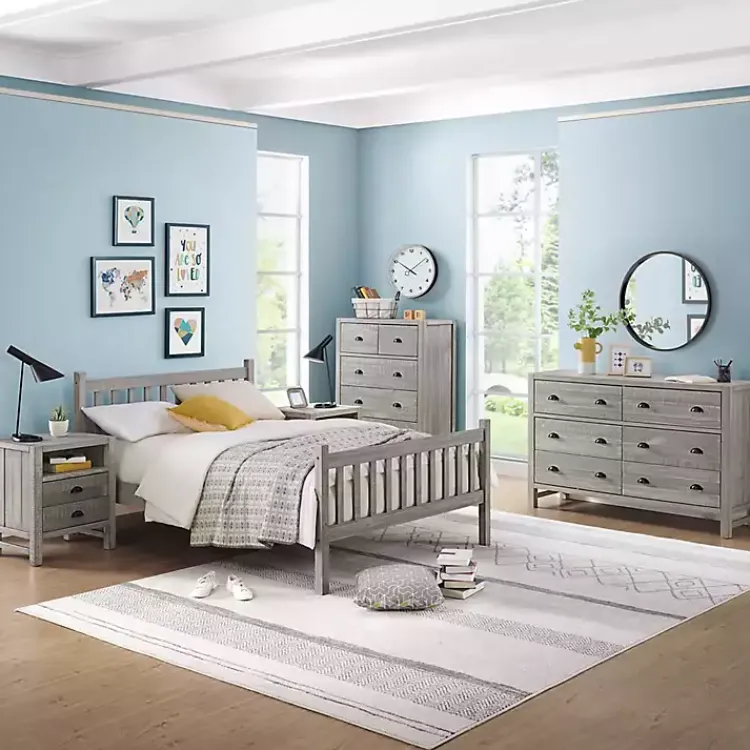 Kirklands Home Rustic Spindleback Full Bed Frame Gray Clearance