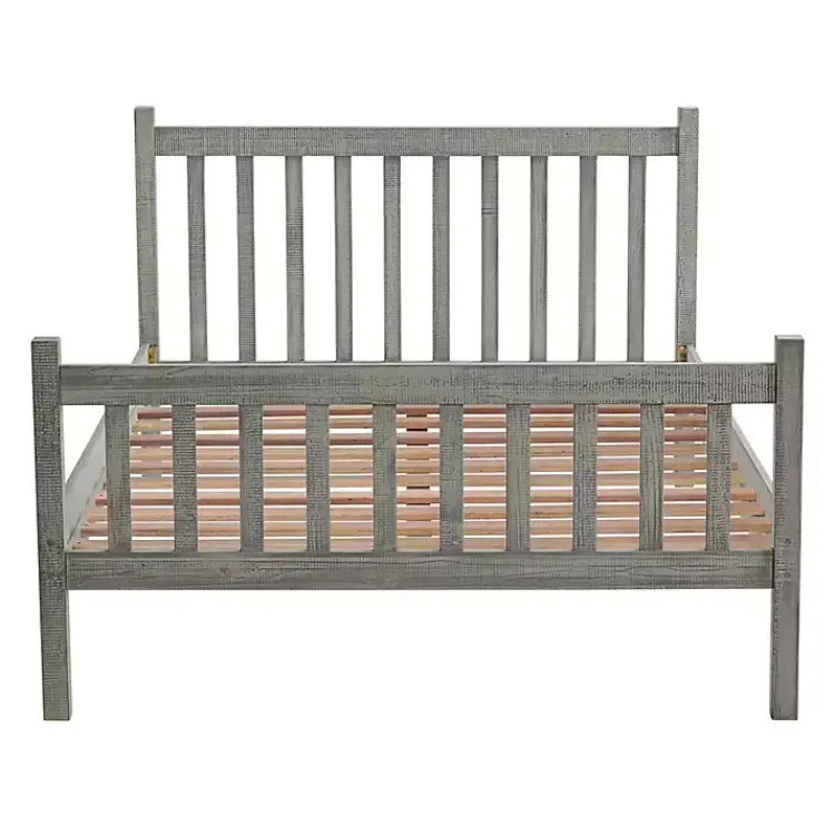 Kirklands Home Rustic Spindleback Full Bed Frame Gray Clearance