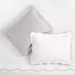 Kirklands Home Gray Scallop Edge 3-pc. Full/Queen Duvet Cover Set Sale