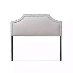 Kirklands Home Scalloped Corner Queen Headboard Gray Outlet