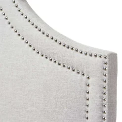 Kirklands Home Scalloped Corner Queen Headboard Gray Outlet