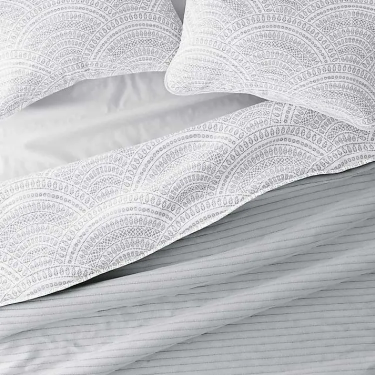 Kirklands Home Gray Scalloped Reversible 2-pc. Twin Quilt Set Hot