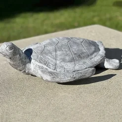 Kirklands Home Sea Turtle Outdoor Statue Gray New
