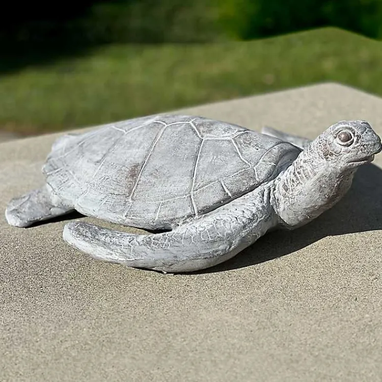 Kirklands Home Sea Turtle Outdoor Statue Gray New