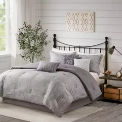 Kirklands Home Gray Seersucker 7-pc. King Comforter Set Best