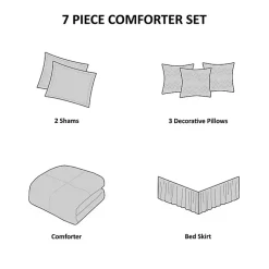 Kirklands Home Gray Seersucker 7-pc. King Comforter Set Best