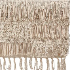 Kirklands Home Gray Sequin Fringe Cotton Table Runner