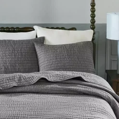 Kirklands Home Serene Quilted 3-pc. King Coverlet Set Gray Hot