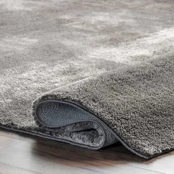 Kirklands Home Shag Washable Area Rug, 5x8 Gray Clearance