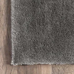 Kirklands Home Shag Washable Area Rug, 6x9 Gray Outlet