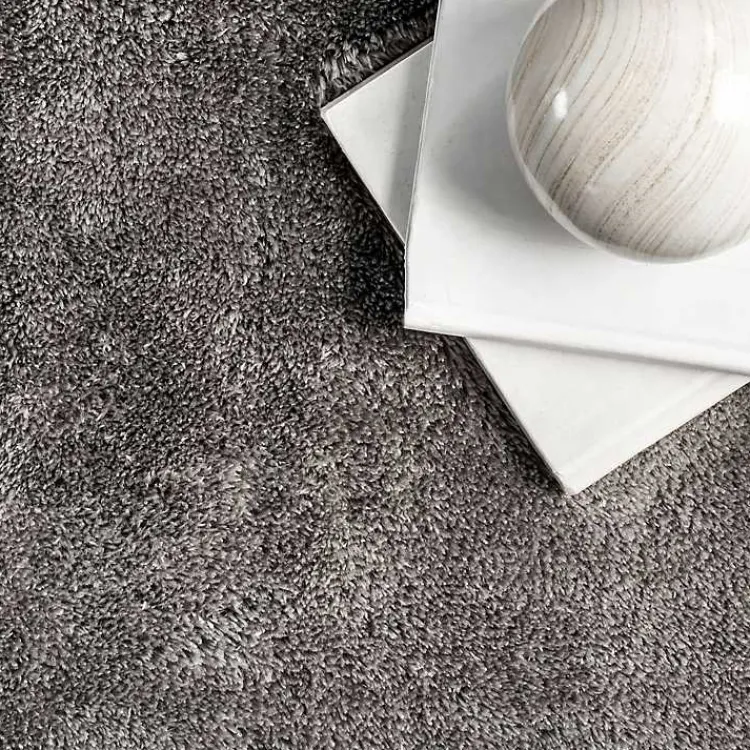 Kirklands Home Shag Washable Area Rug, 6x9 Gray Outlet