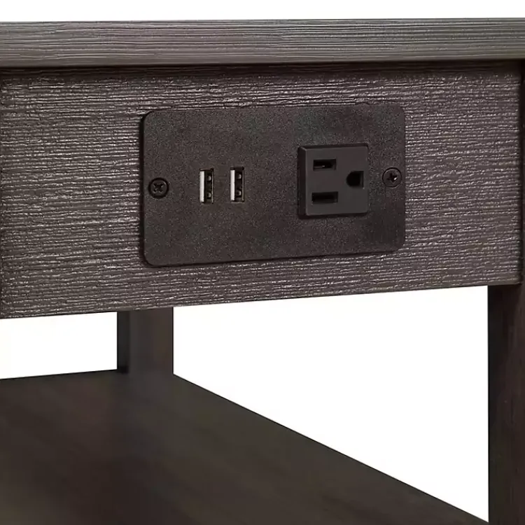 Kirklands Home 2-Shelf Charging Accent Table Gray Best