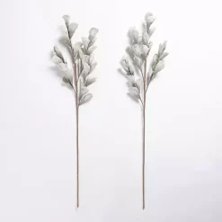 Stems & Bouquets>Kirklands Home Shell Leaf Stems, Set of 2 Gray