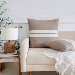 Pillows>Kirklands Home Single Stripe Pillow Gray