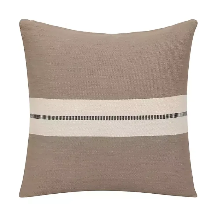 Pillows>Kirklands Home Single Stripe Pillow Gray