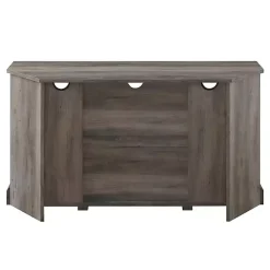 Kirklands Home Sliding Barn Doors Corner TV Stand Gray Best