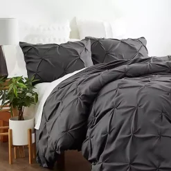 Kirklands Home Soft Pinched 3-pc. King Duvet Cover Set Gray