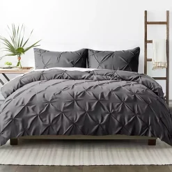 Kirklands Home Soft Pinched 3-pc. Queen Duvet Cover Set Gray Outlet