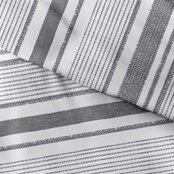 Kirklands Home Gray Soft Striped 3-Pc. Twin Duvet Cover Set Clearance