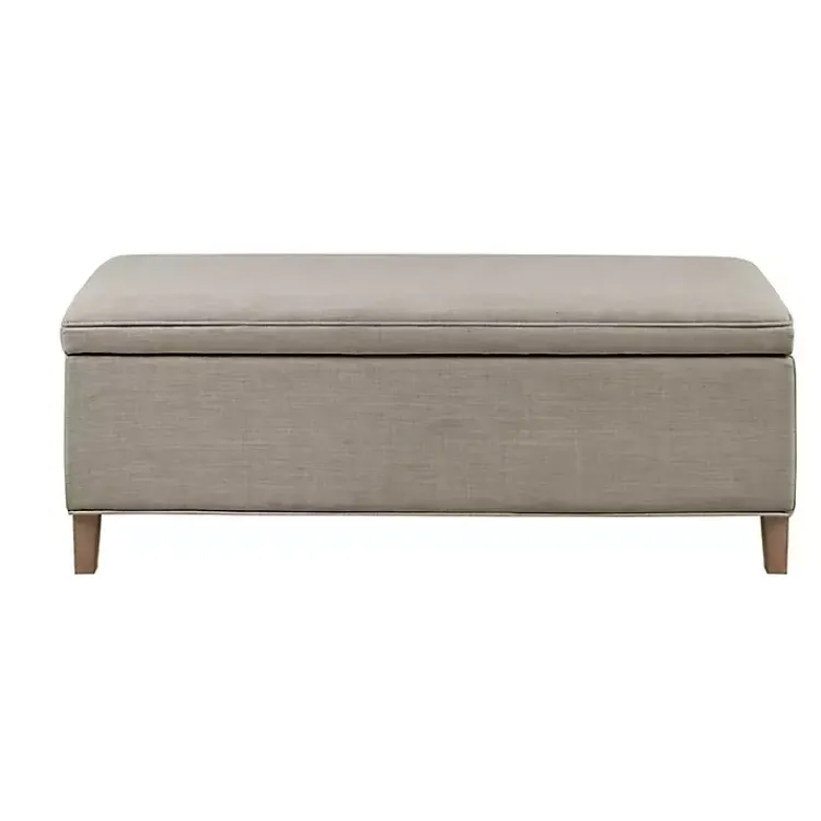 Kirklands Home Soft-Close Storage Bench Gray New