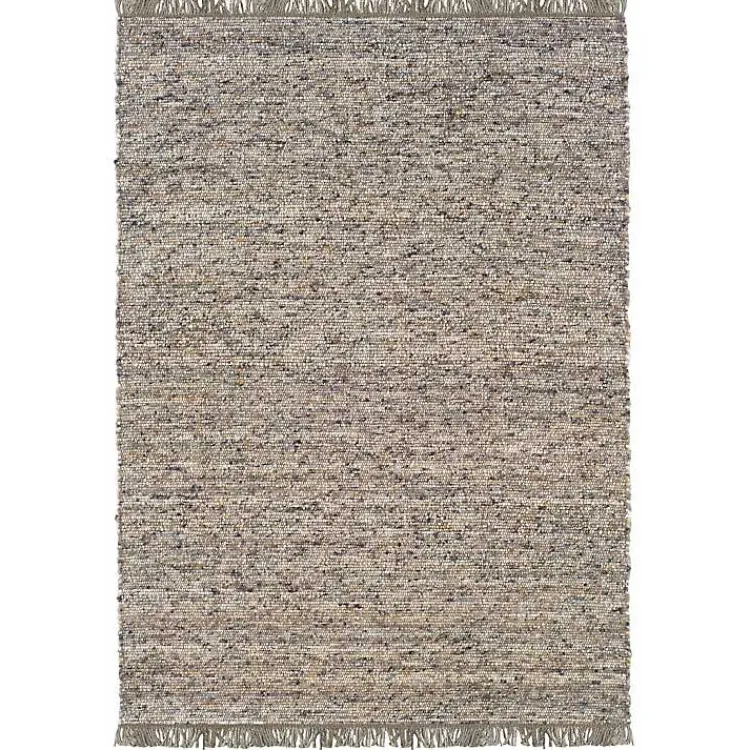 Kirklands Home Speckled Woven Wool and Jute Area Rug, 7x10 Gray Online