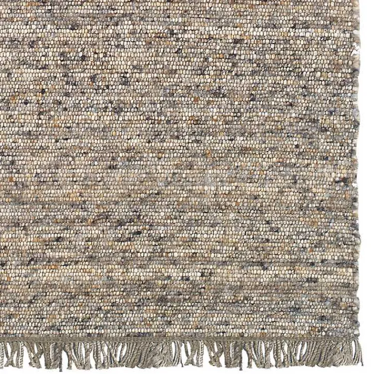 Kirklands Home Speckled Woven Wool and Jute Area Rug, 7x10 Gray Online