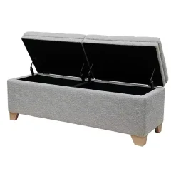 Kirklands Home Split Seat Jackson Storage Bench Gray Sale