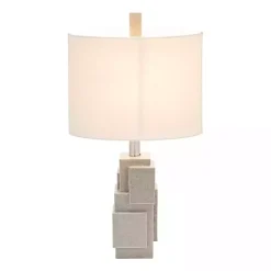Kirklands Home Gray Stacked Blocks Table Lamp Ivory Hot