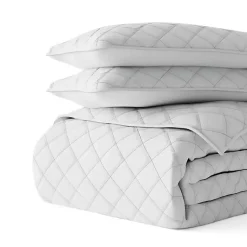 Kirklands Home Stitched Diamond 2-pc. Twin Quilt Set Gray New